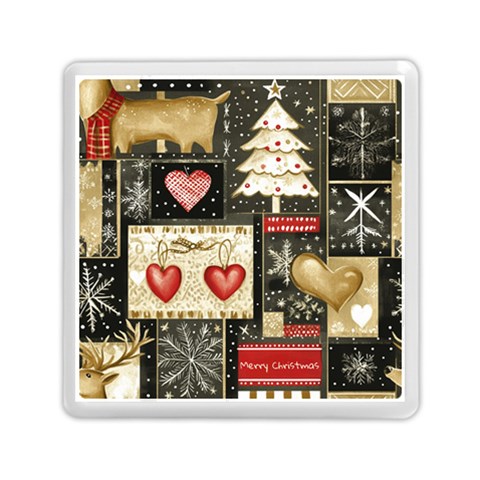 Christmas Reindeer Memory Card Reader (Square) from ArtsNow.com Front