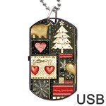 Christmas Reindeer Dog Tag USB Flash (Two Sides)