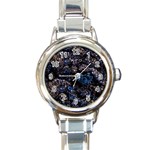 Rocky Lake Reflection  Round Italian Charm Watch