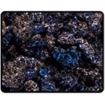 Rocky Lake Reflection  Fleece Blanket (Medium)