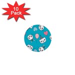 Birtay Cats Bunnies, Koteto 1  Mini Buttons (10 pack) 