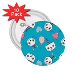 Birtay Cats Bunnies, Koteto 2.25  Buttons (10 pack) 