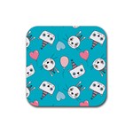 Birtay Cats Bunnies, Koteto Rubber Coaster (Square)