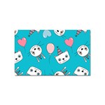 Birtay Cats Bunnies, Koteto Sticker (Rectangular)