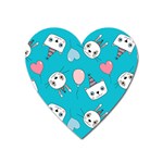 Birtay Cats Bunnies, Koteto Heart Magnet