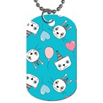 Birtay Cats Bunnies, Koteto Dog Tag (Two Sides)