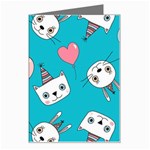 Birtay Cats Bunnies, Koteto Greeting Card