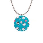 Birtay Cats Bunnies, Koteto 1  Button Necklace