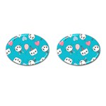 Birtay Cats Bunnies, Koteto Cufflinks (Oval)