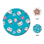 Birtay Cats Bunnies, Koteto Playing Cards Single Design (Round)