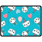 Birtay Cats Bunnies, Koteto Fleece Blanket (Large)