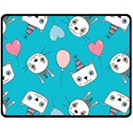 Birtay Cats Bunnies, Koteto Fleece Blanket (Medium)