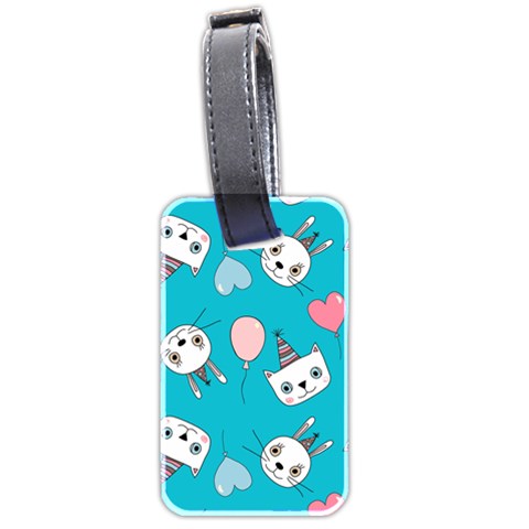 Birtay Cats Bunnies, Koteto Luggage Tag (two sides) from ArtsNow.com Front