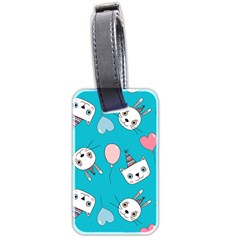 Birtay Cats Bunnies, Koteto Luggage Tag (two sides) from ArtsNow.com Front