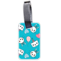 Birtay Cats Bunnies, Koteto Luggage Tag (two sides) from ArtsNow.com Back