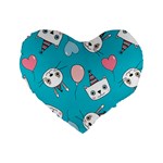 Birtay Cats Bunnies, Koteto Standard 16  Premium Heart Shape Cushions