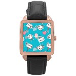 Birtay Cats Bunnies, Koteto Rose Gold Leather Watch 