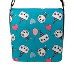 Birtay Cats Bunnies, Koteto Flap Closure Messenger Bag (L)