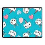 Birtay Cats Bunnies, Koteto Two Sides Fleece Blanket (Small)