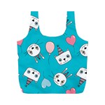 Birtay Cats Bunnies, Koteto Full Print Recycle Bag (M)