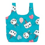 Birtay Cats Bunnies, Koteto Full Print Recycle Bag (L)