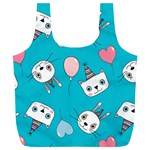 Birtay Cats Bunnies, Koteto Full Print Recycle Bag (XL)