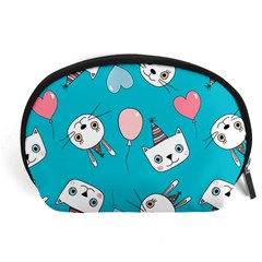 Birtay Cats Bunnies, Koteto Accessory Pouch (Large) from ArtsNow.com Front