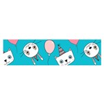 Birtay Cats Bunnies, Koteto Oblong Satin Scarf (16  x 60 )