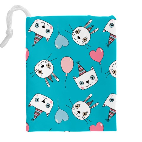 Birtay Cats Bunnies, Koteto Drawstring Pouch (4XL) from ArtsNow.com Back