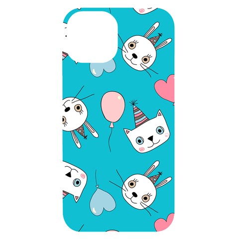 Birtay Cats Bunnies, Koteto iPhone 14 Black UV Print Case from ArtsNow.com Front