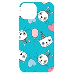 Birtay Cats Bunnies, Koteto iPhone 14 Black UV Print Case