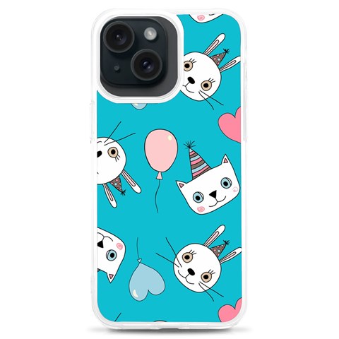 Birtay Cats Bunnies, Koteto iPhone 15 Plus TPU UV Print Case from ArtsNow.com Front