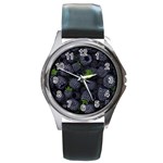 Blackberry Fruit, Fruit Round Metal Watch