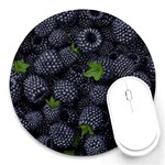 Blackberry Fruit, Fruit Round Mousepad