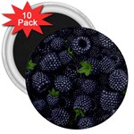 Blackberry Fruit, Fruit 3  Magnets (10 pack) 