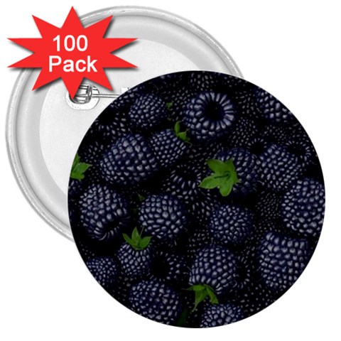 Blackberry Fruit, Fruit 3  Buttons (100 pack)  from ArtsNow.com Front