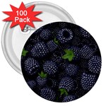 Blackberry Fruit, Fruit 3  Buttons (100 pack) 