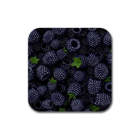 Blackberry Fruit, Fruit Rubber Square Coaster (4 pack) from ArtsNow.com Front