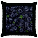 Blackberry Fruit, Fruit Throw Pillow Case (Black)