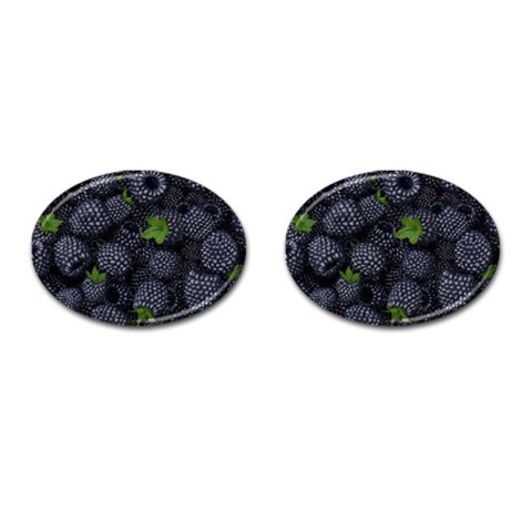 Blackberry Fruit, Fruit Cufflinks (Oval) from ArtsNow.com Front(Pair)