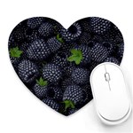 Blackberry Fruit, Fruit Heart Mousepad