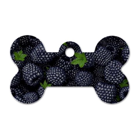 Blackberry Fruit, Fruit Dog Tag Bone (Two Sides) from ArtsNow.com Front