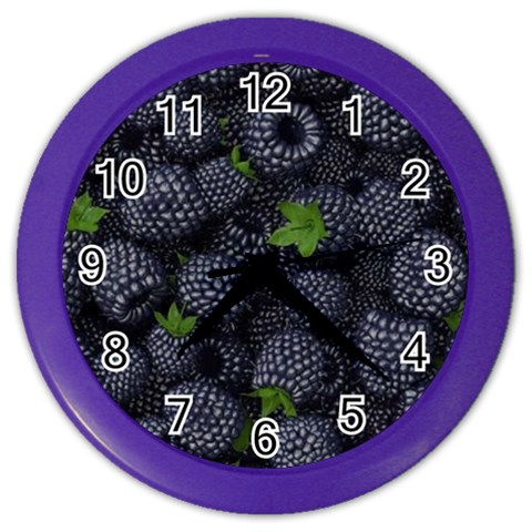 Blackberry Fruit, Fruit Color Wall Clock from ArtsNow.com Front