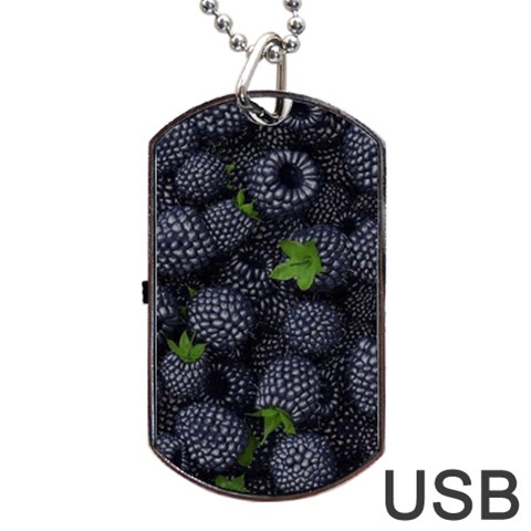 Blackberry Fruit, Fruit Dog Tag USB Flash (Two Sides) from ArtsNow.com Front