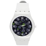 Blackberry Fruit, Fruit Round Plastic Sport Watch (M)