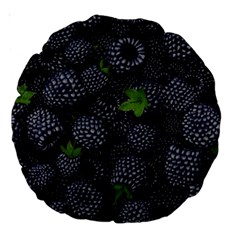 Blackberry Fruit, Fruit Large 18  Premium Round Cushions from ArtsNow.com Front