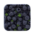 Blackberry Fruit, Fruit Square Metal Box (Black)