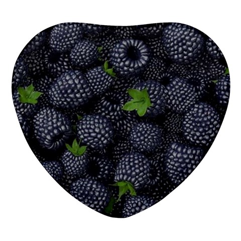 Blackberry Fruit, Fruit Heart Glass Fridge Magnet (4 pack) from ArtsNow.com Front