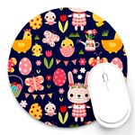 Bunny - Easter Pattern Round Mousepad