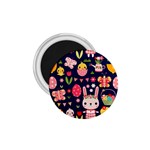 Bunny - Easter Pattern 1.75  Magnets